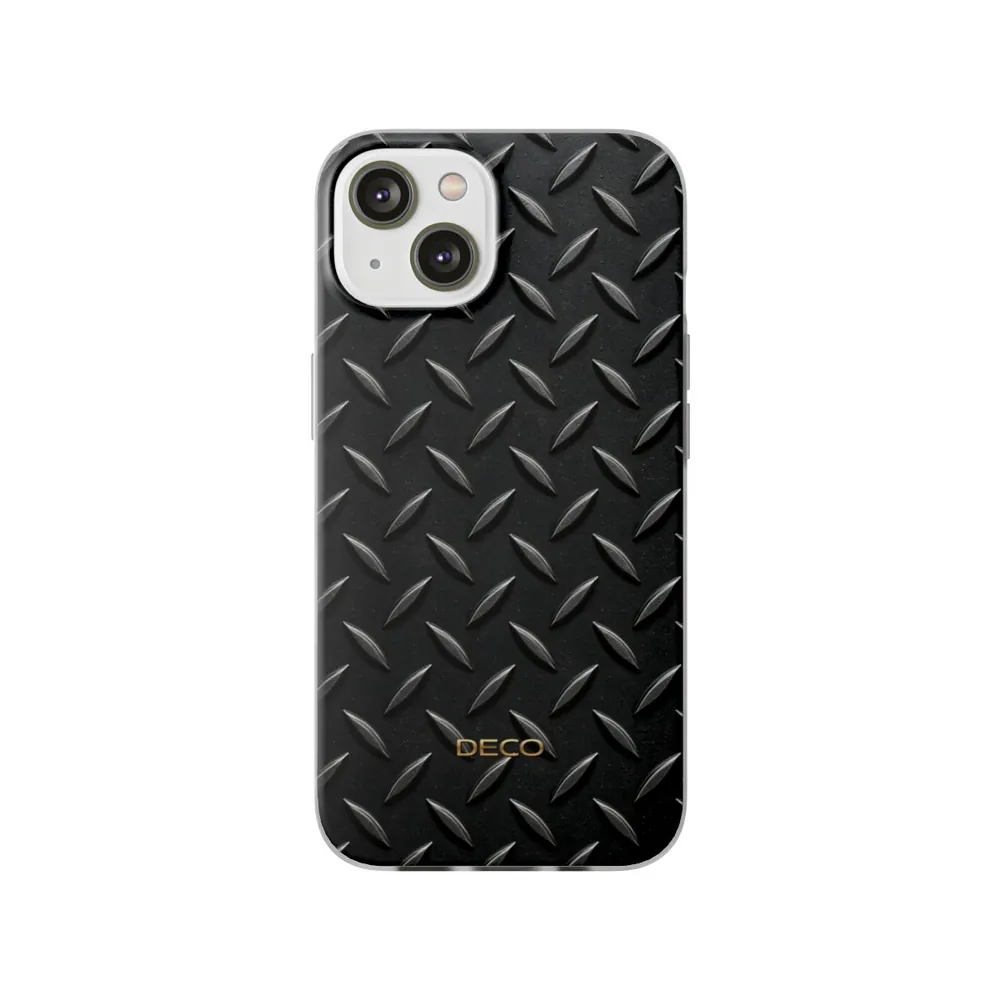Industrial Metal Black Diamond Plate Phone Case