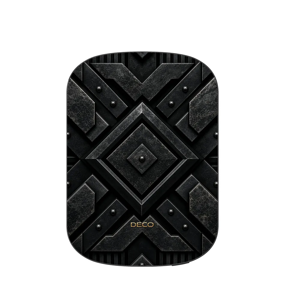 Industrial Sci-Fi Black Steel MagSafe Power Bank