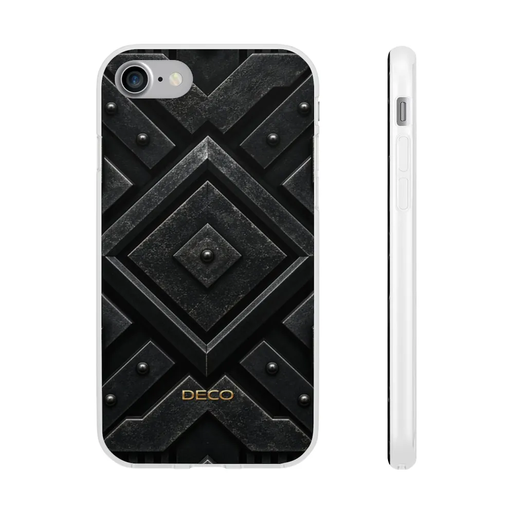 Industrial Sci-Fi Black Steel Phone Case
