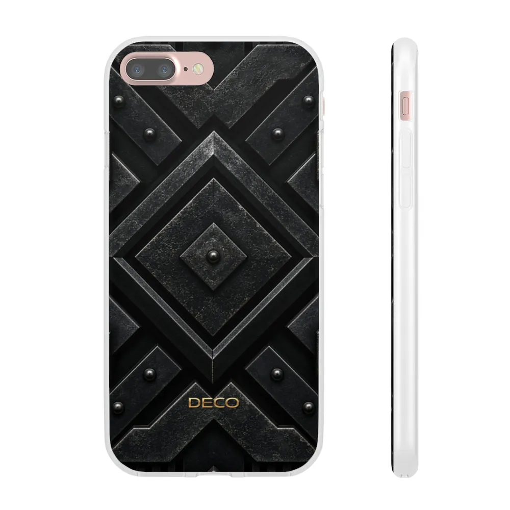 Industrial Sci-Fi Black Steel Phone Case