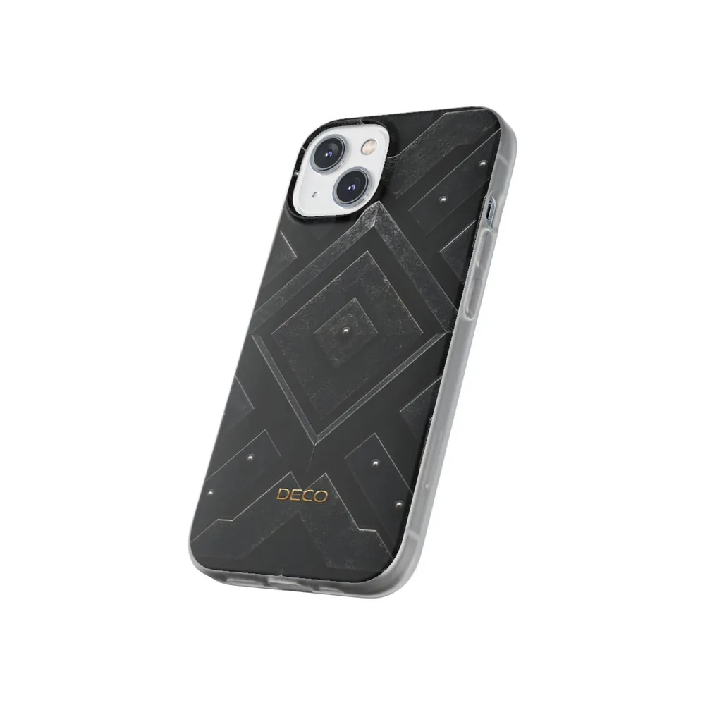 Industrial Sci-Fi Black Steel Phone Case