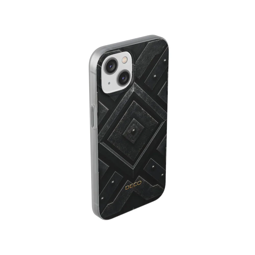 Industrial Sci-Fi Black Steel Phone Case