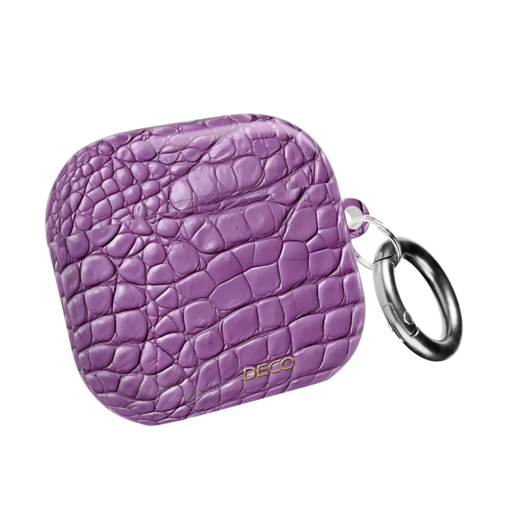 Lavender Alligator Skin AirPod Case