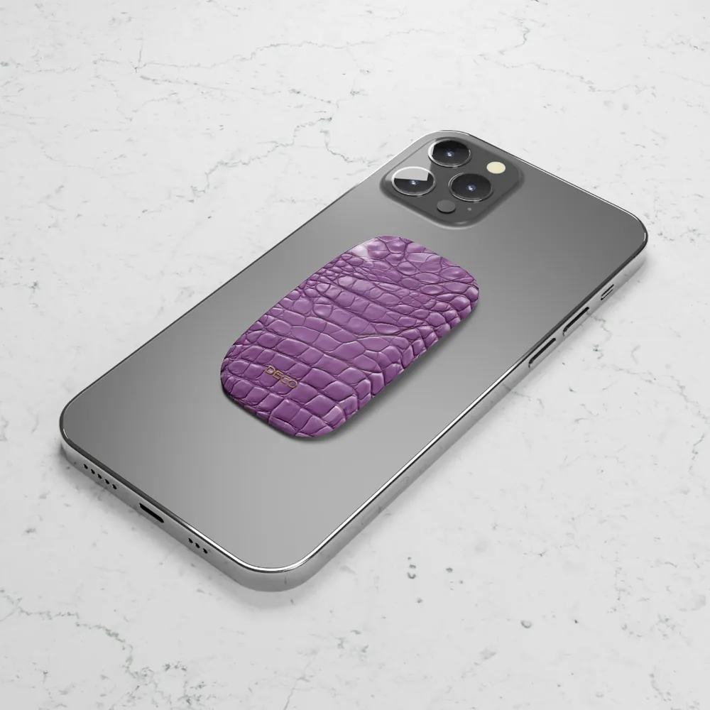 Lavender Alligator Skin Phone Grip & Stand