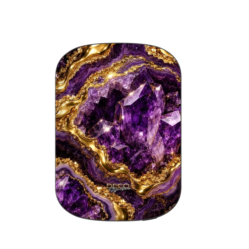 Luxury Amethyst & Gold DECO Signature MagSafe Power Bank