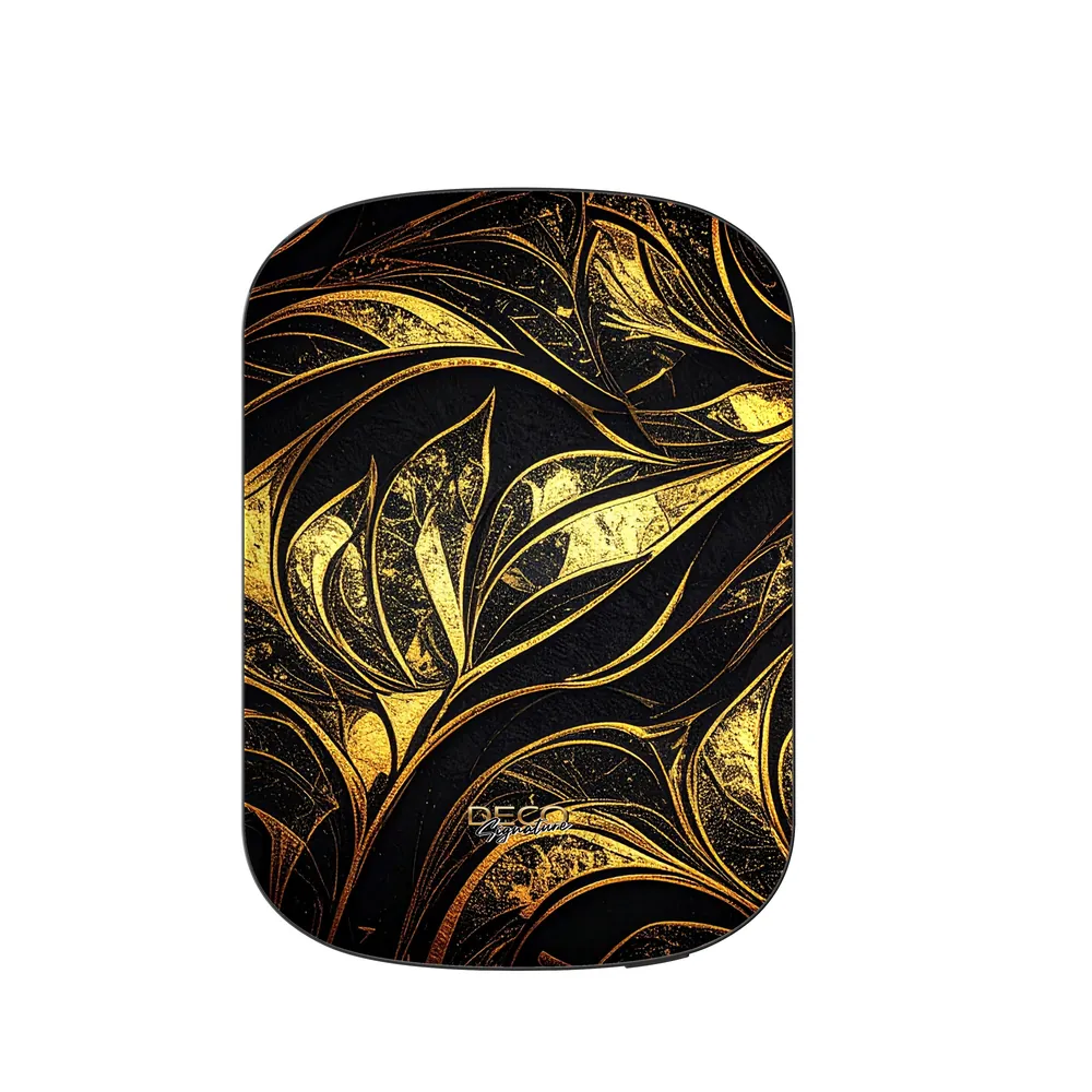 Luxury Black & Gold Leaf DECO Signature MagSafe Power Bank