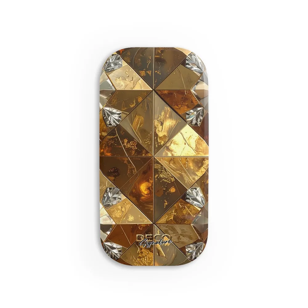 Luxury Gold & Diamond Tile DECO Signature Phone Grip & Stand