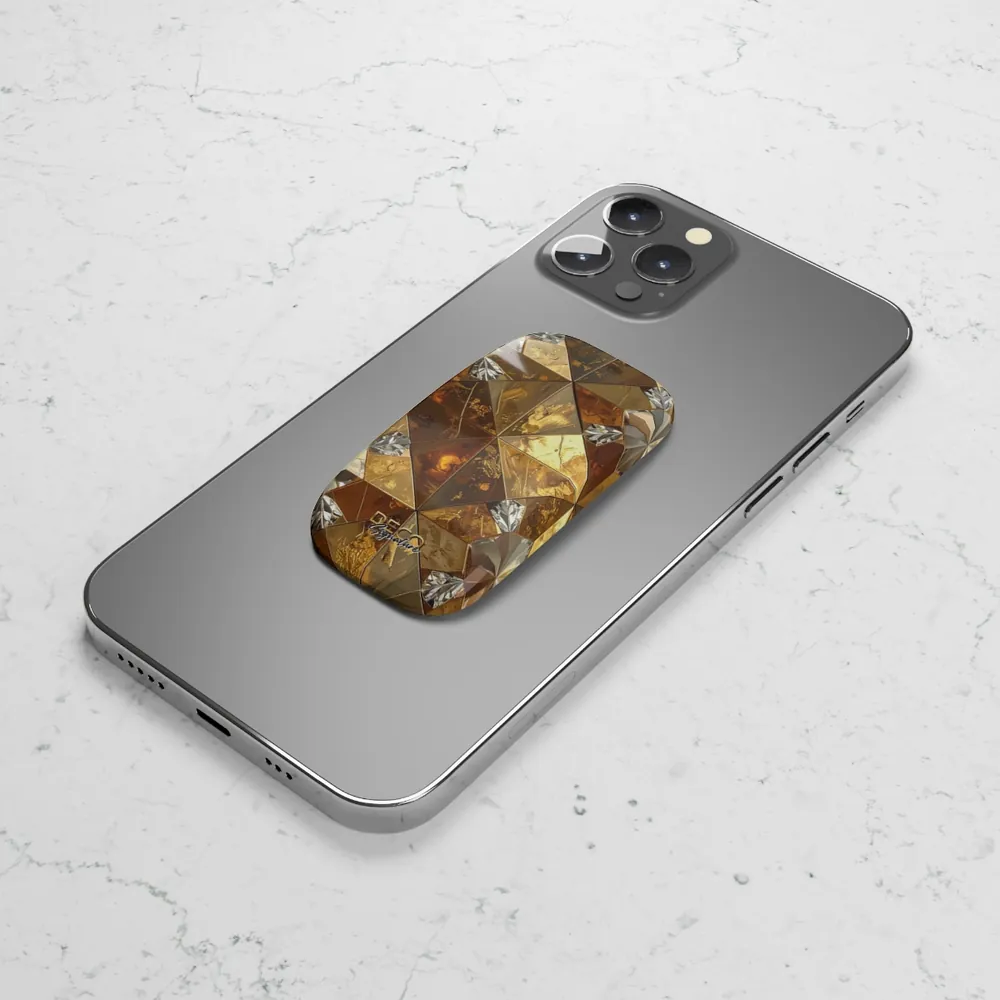 Luxury Gold & Diamond Tile DECO Signature Phone Grip & Stand
