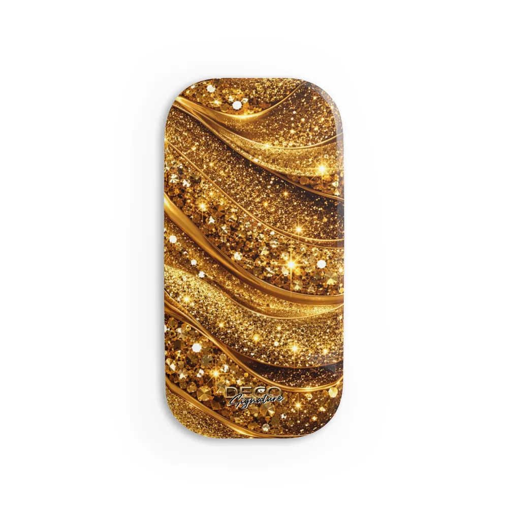 Luxury Gold Glitter Pop DECO Signature Phone Grip & Stand