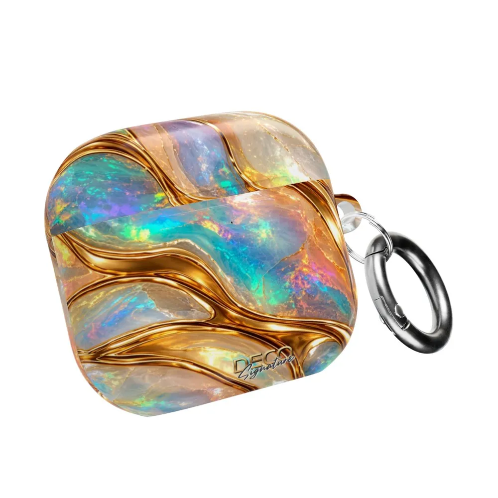 Luxury Opal & Gold DECO Signature AirPod Case