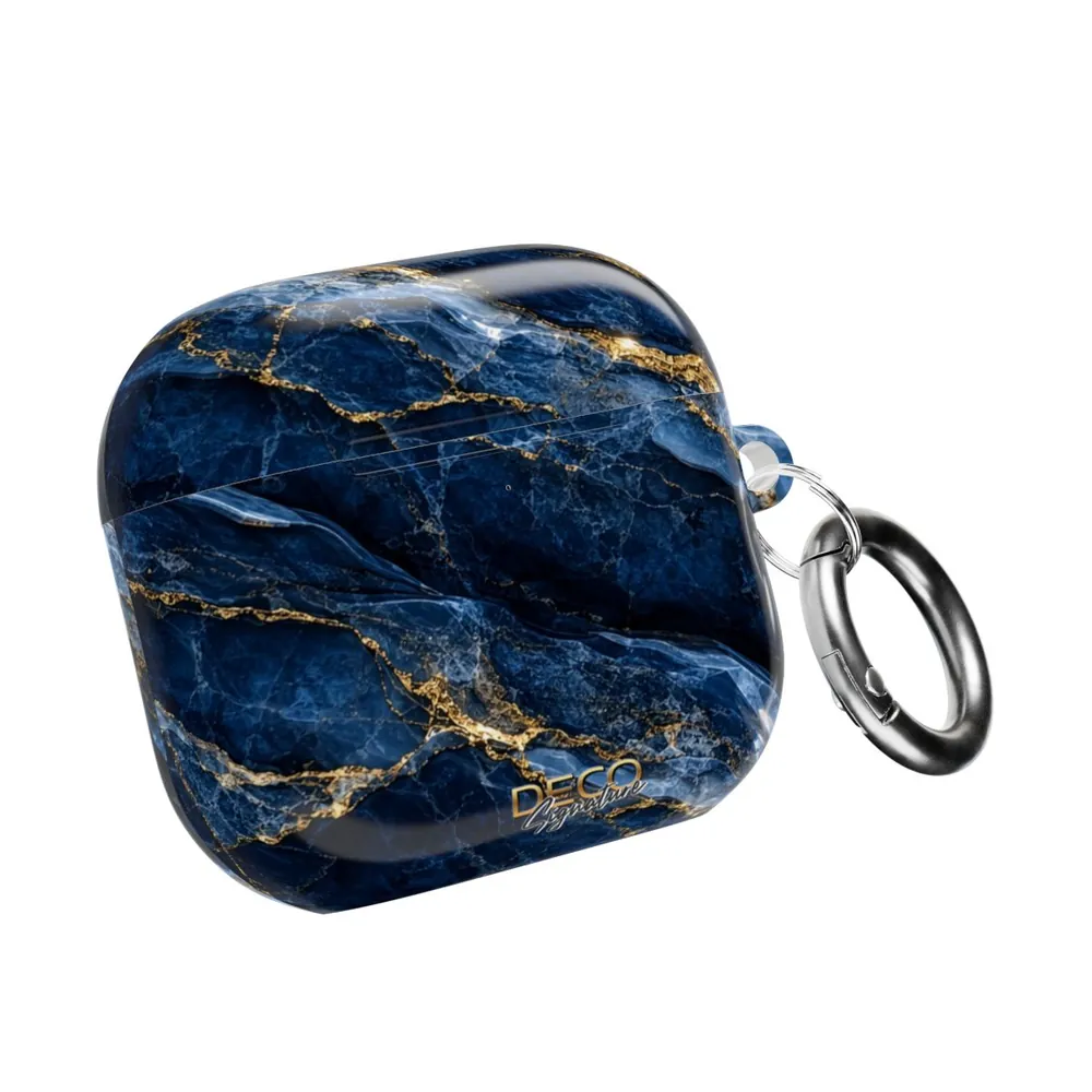 Luxury Sapphire Marble DECO Signature AirPod Case