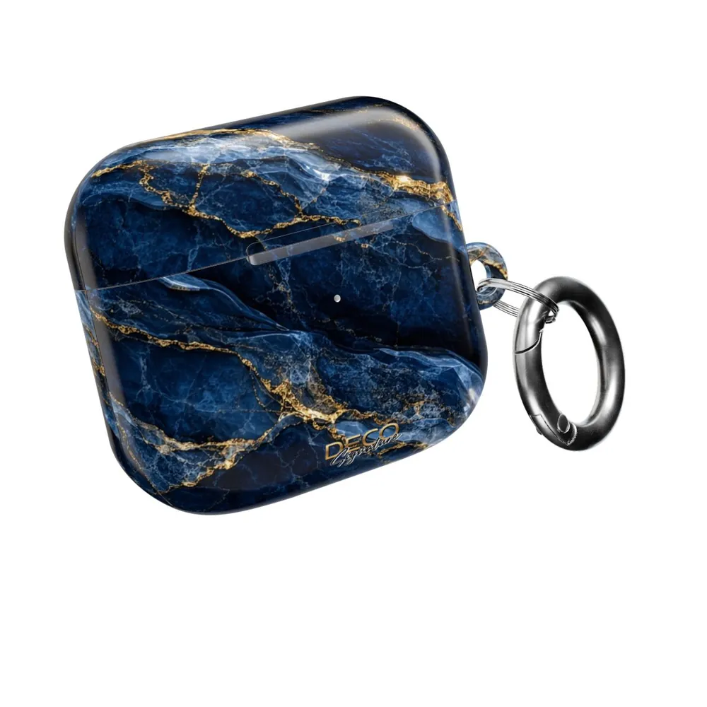 Luxury Sapphire Marble DECO Signature AirPod Case