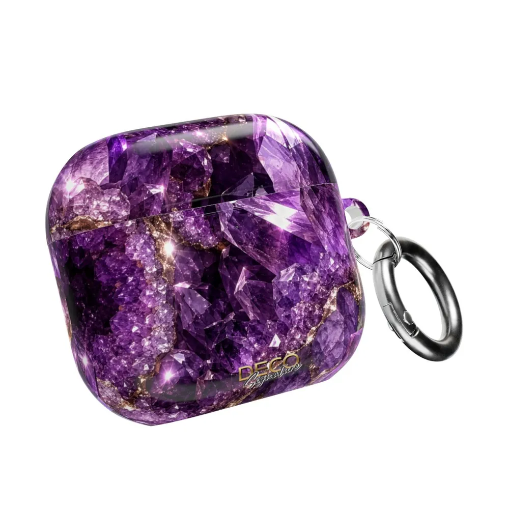 Luxury Sparkling Amethyst DECO Signature AirPod Case
