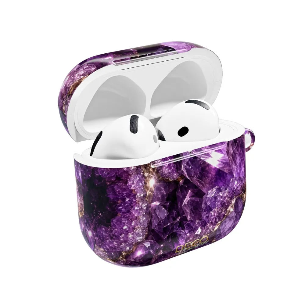 Luxury Sparkling Amethyst DECO Signature AirPod Case