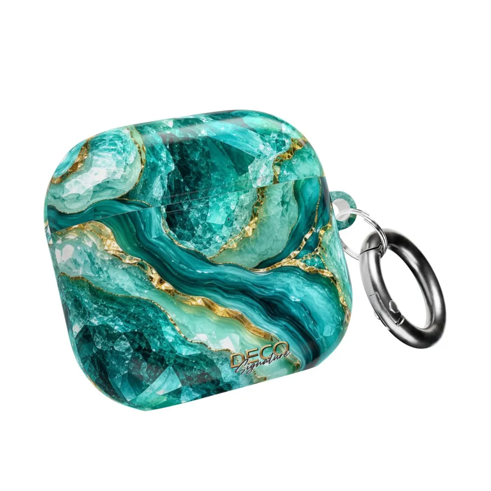 Luxury Sparkling Aquamarine DECO Signature AirPod Case