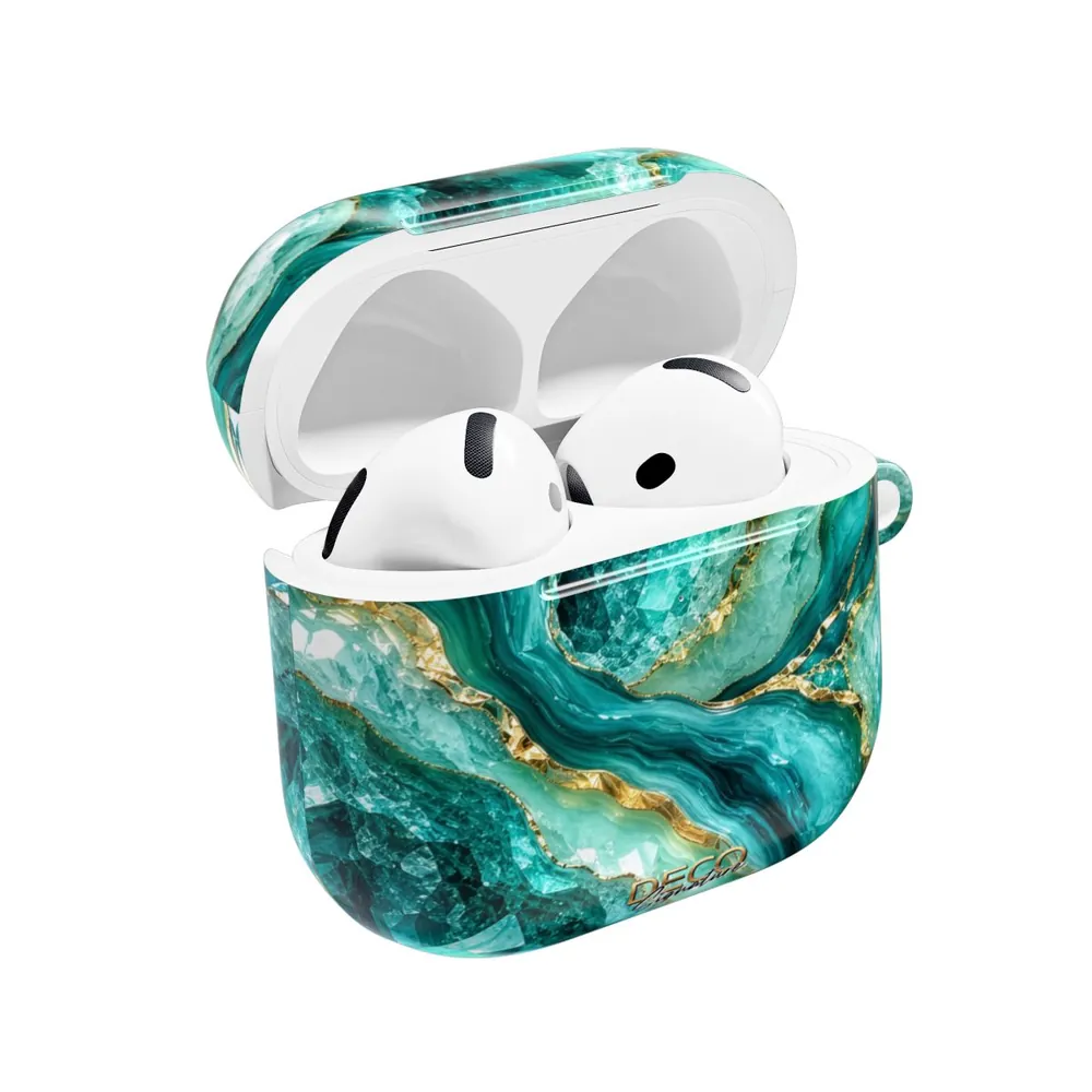 Luxury Sparkling Aquamarine DECO Signature AirPod Case