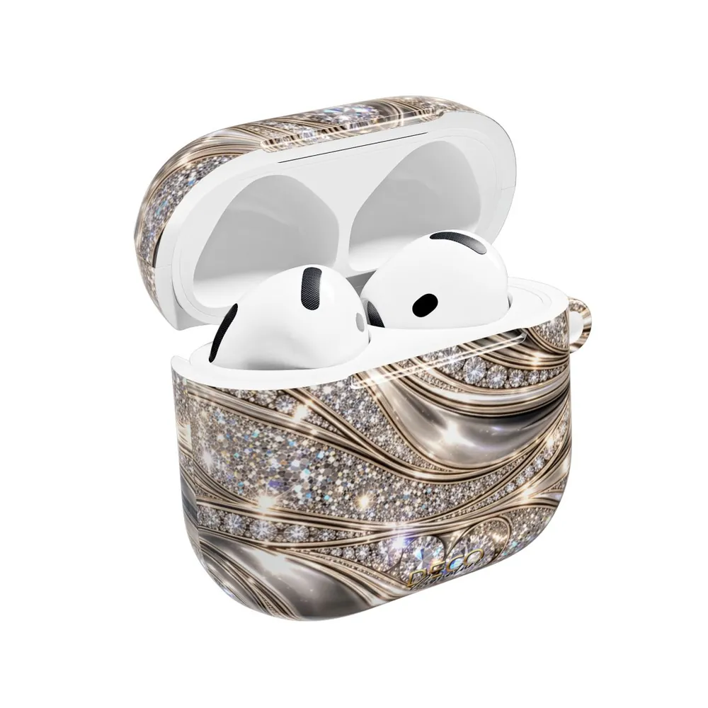 Luxury Sparkling Diamonds & Platinum DECO Signature AirPod Case