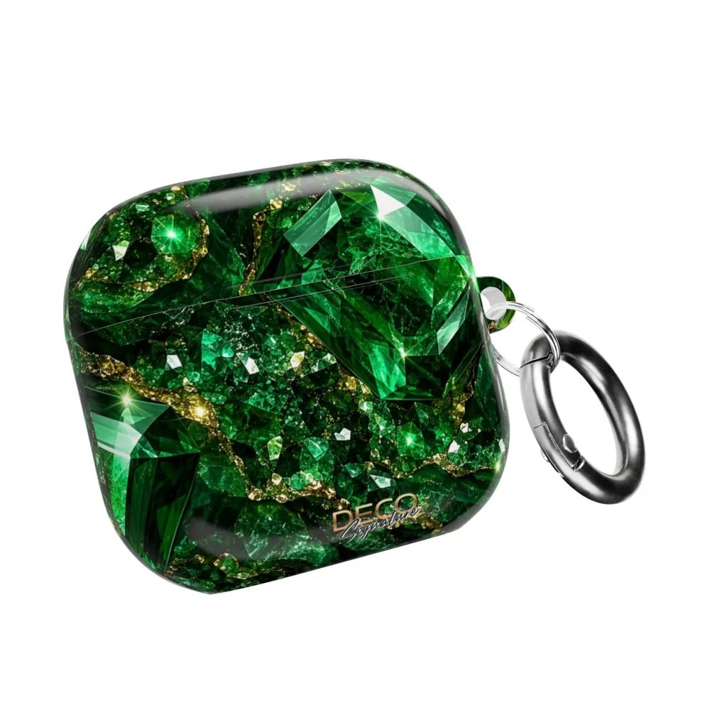 Luxury Sparkling Emerald DECO Signature AirPod Case