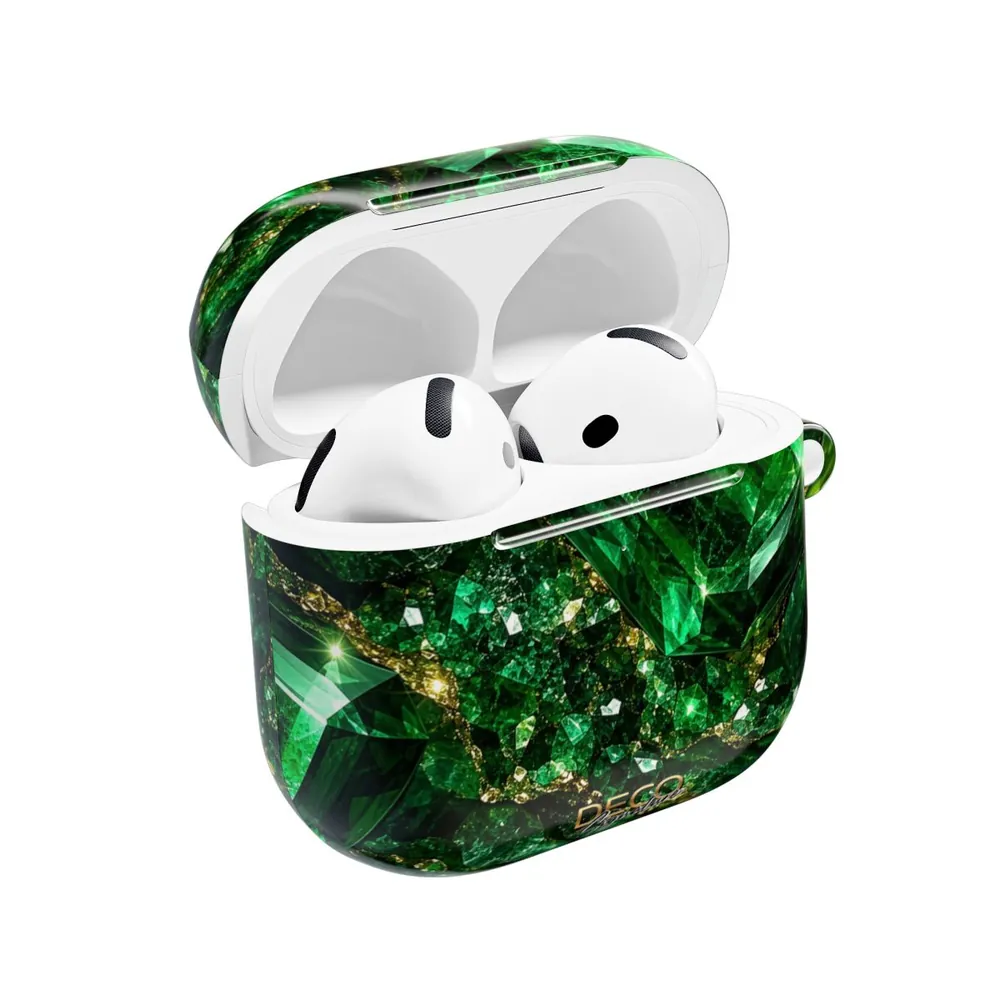Luxury Sparkling Emerald DECO Signature AirPod Case