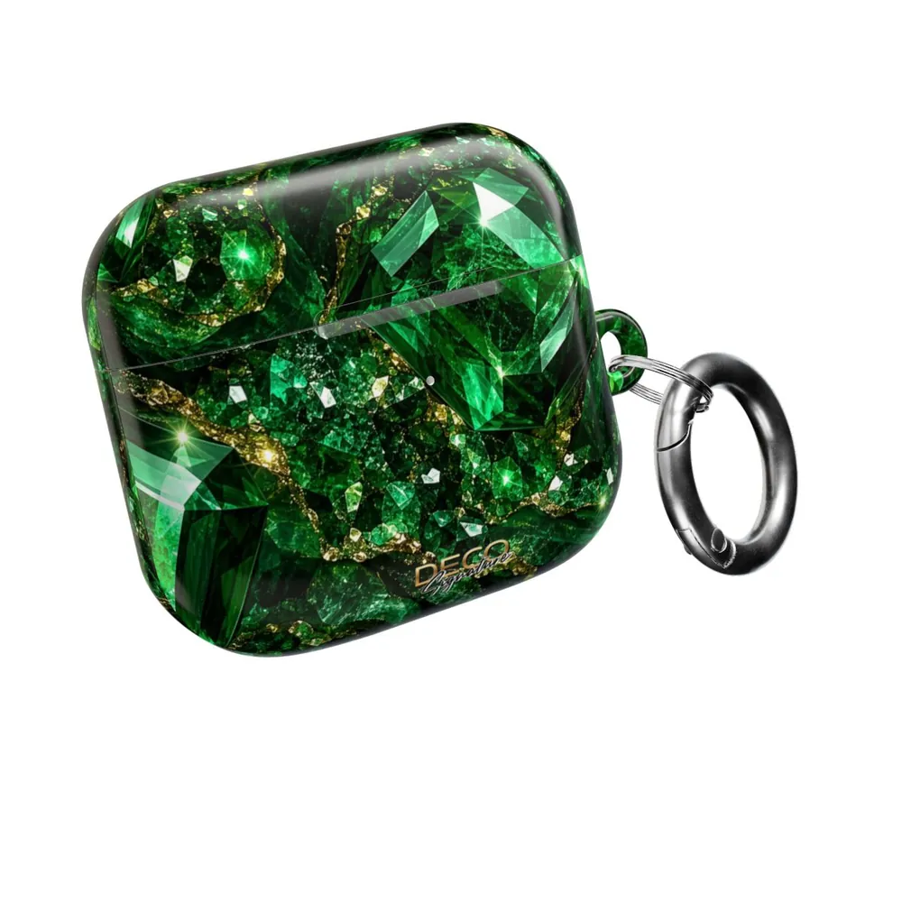 Luxury Sparkling Emerald DECO Signature AirPod Case
