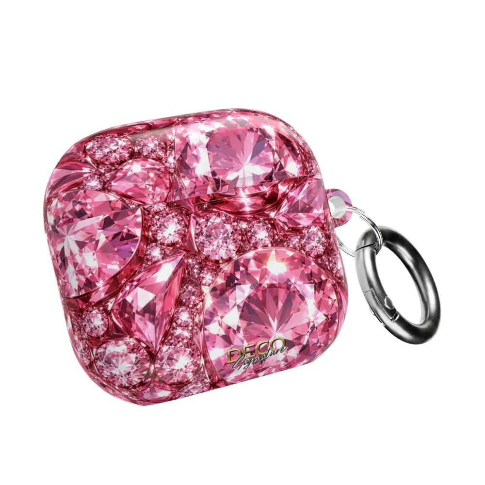 Luxury Sparkling Pink Diamonds DECO Signature AirPod Case