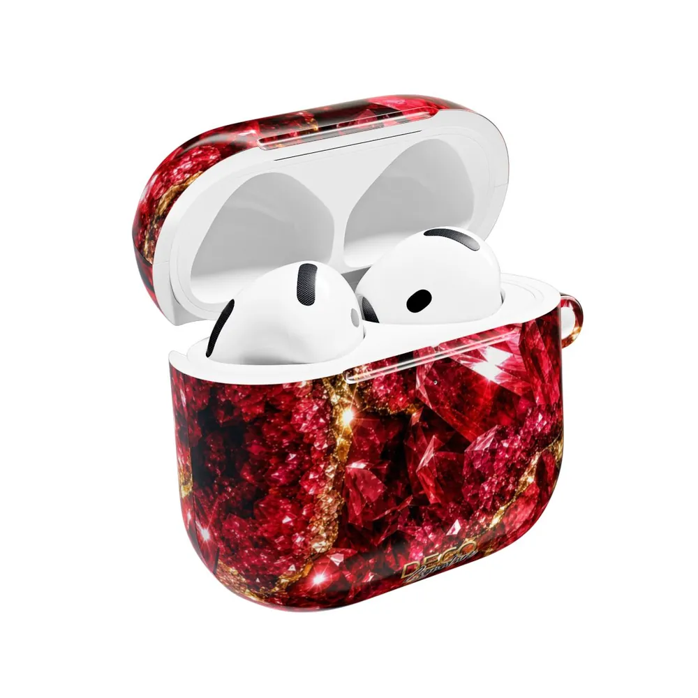 Luxury Sparkling Ruby DECO Signature AirPod Case