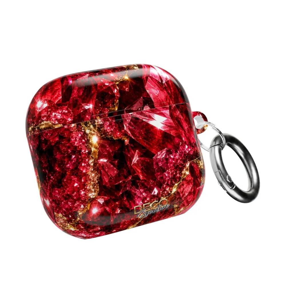 Luxury Sparkling Ruby DECO Signature AirPod Case