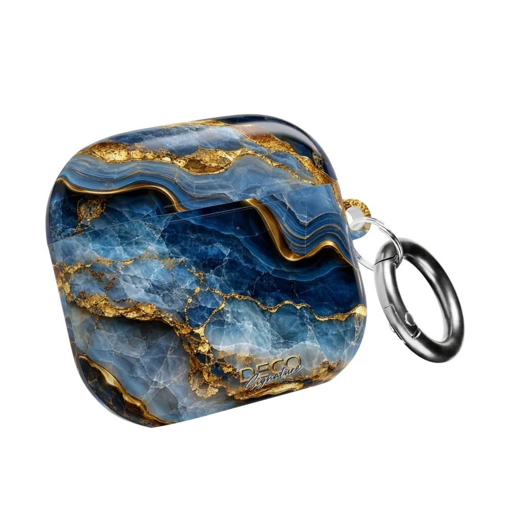 Luxury Textured Blue Onyx DECO Signature AirPod Case