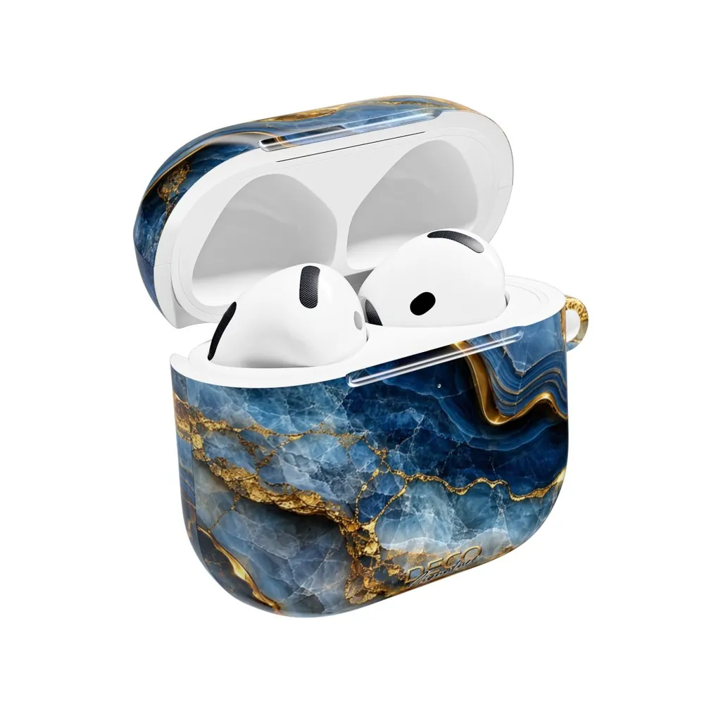 Luxury Textured Blue Onyx DECO Signature AirPod Case