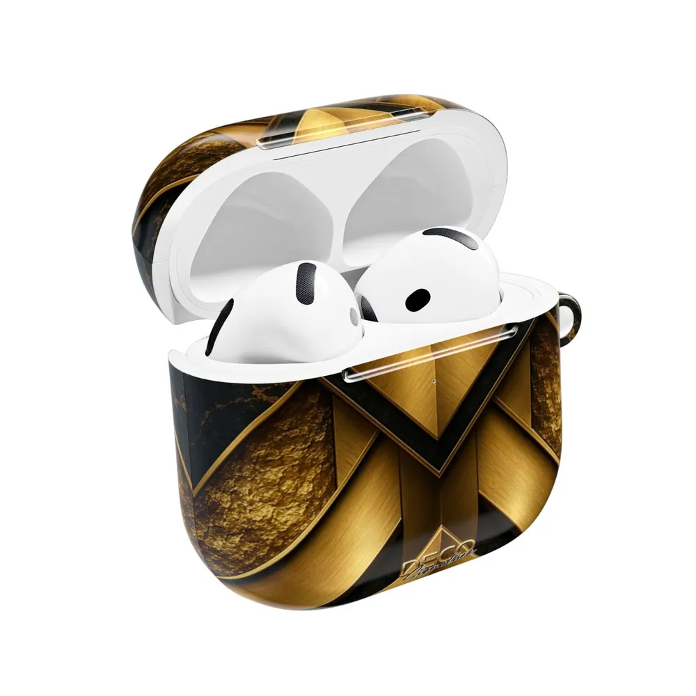 Luxury Textured Gold DECO Signature AirPod Case
