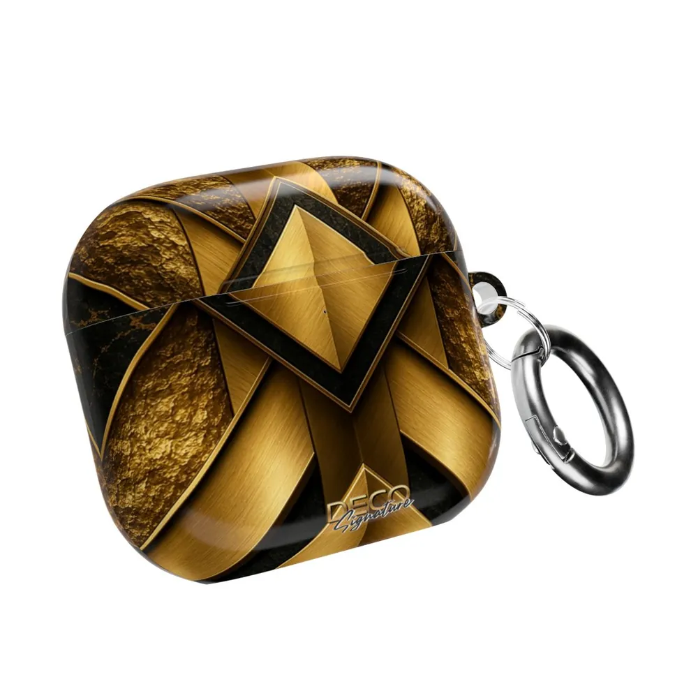 Luxury Textured Gold DECO Signature AirPod Case