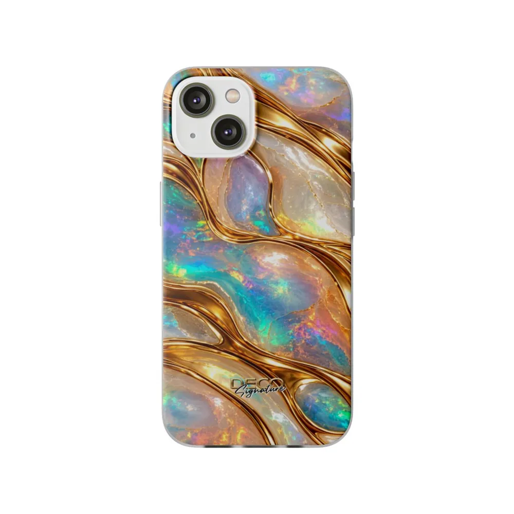 Luxury Opal & Gold DECO Signature Phone Case
