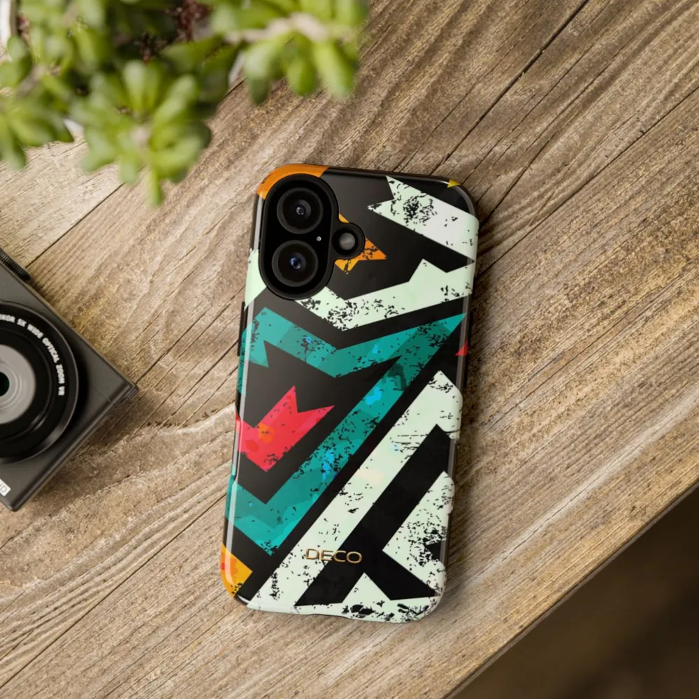 Distressed Frenzy Geometric Tough Phone Case