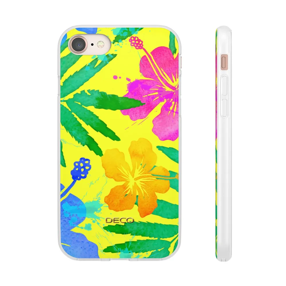 Tropical Neon Floral Phone Case