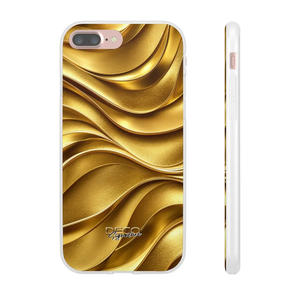 Luxury Liquid Gold Texture DECO Signature Phone Case