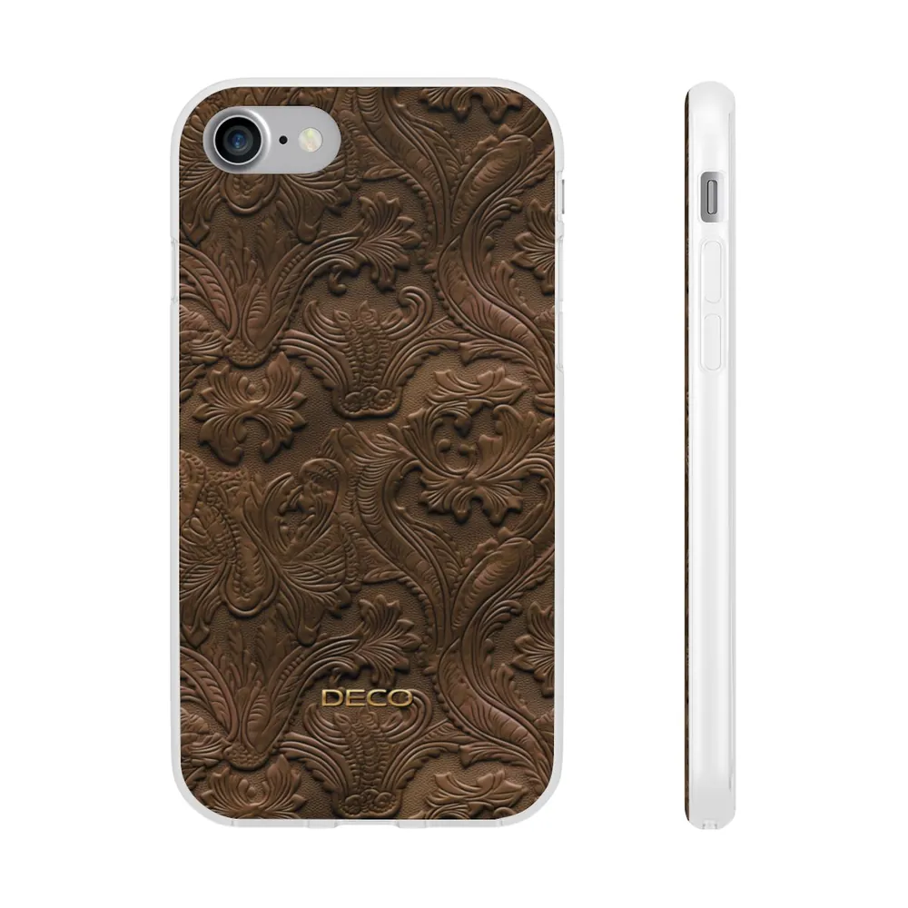 Classic Tooled Western Leather Phone Case