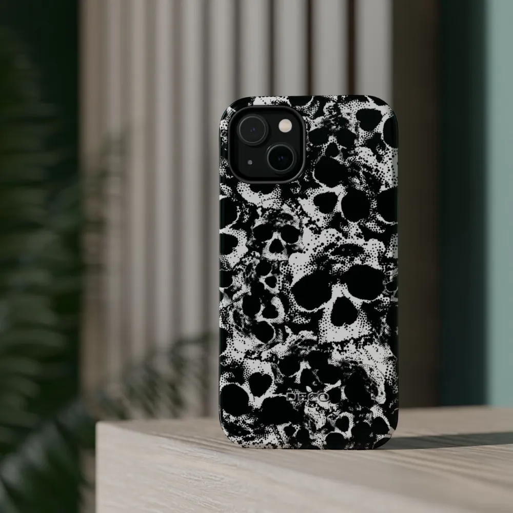 Boneyard Skulls Spooky Halloween MagSafe Impact-Resistant Phone Case