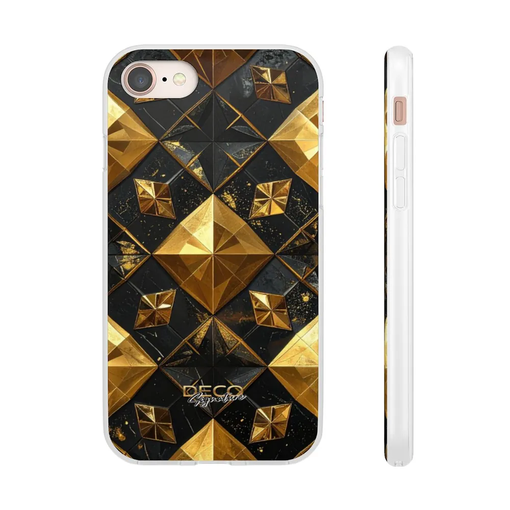 Luxury Black & Gold Tile DECO Signature Phone Case