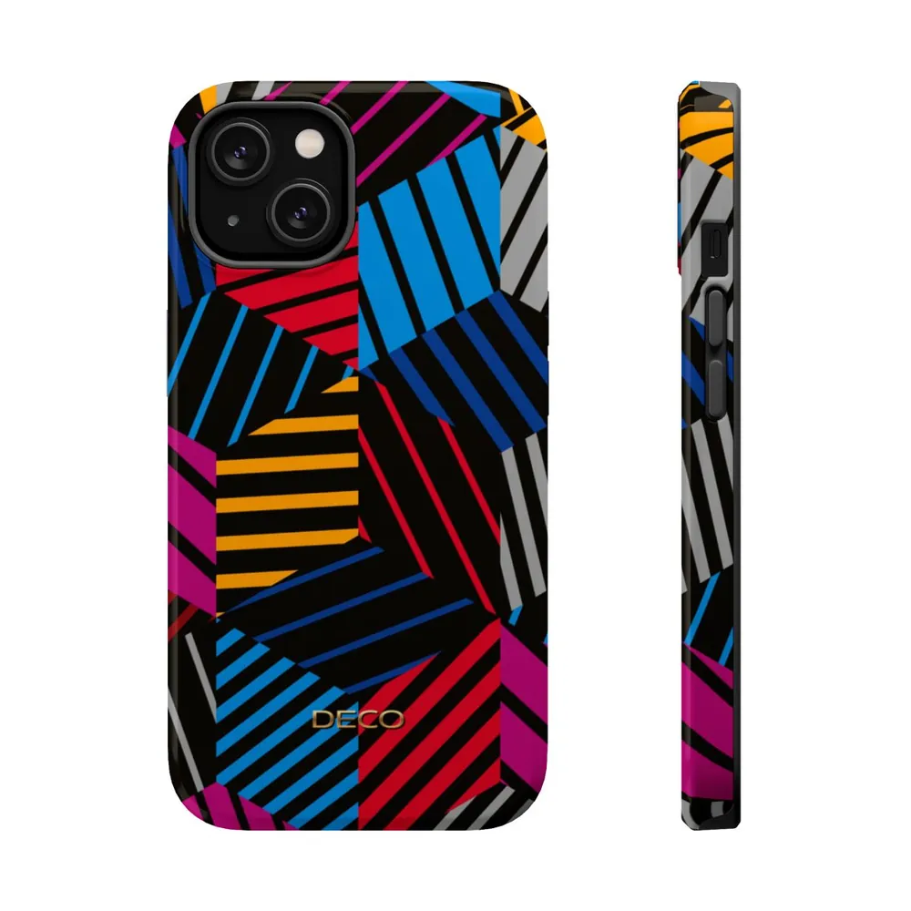 3D Illusion Geometric MagSafe Impact-Resistant Phone Case