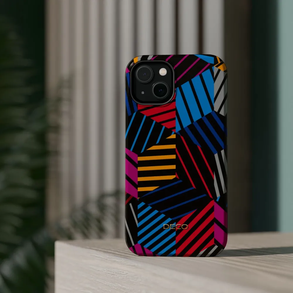 3D Illusion Geometric MagSafe Impact-Resistant Phone Case