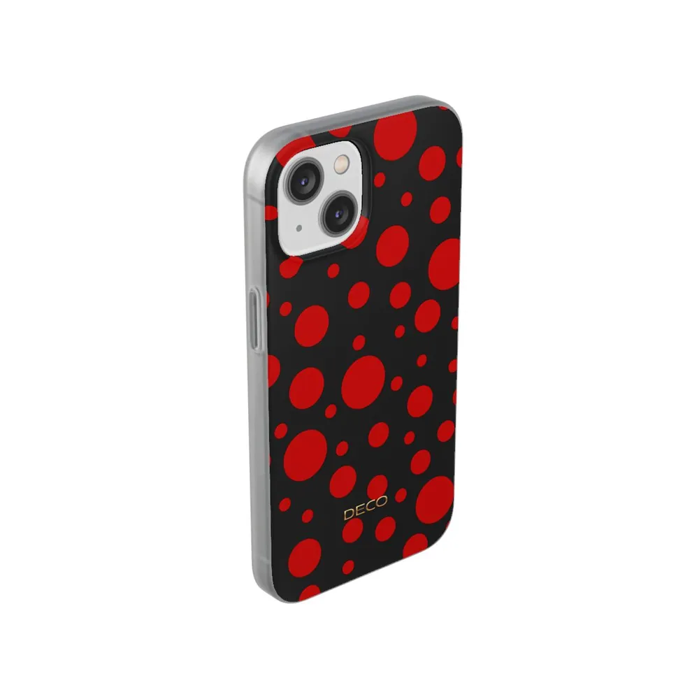 Black & Red Polka Dots Phone Case
