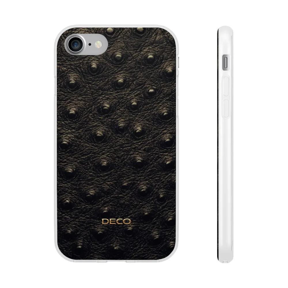 Dark Ostrich Skin Phone Case