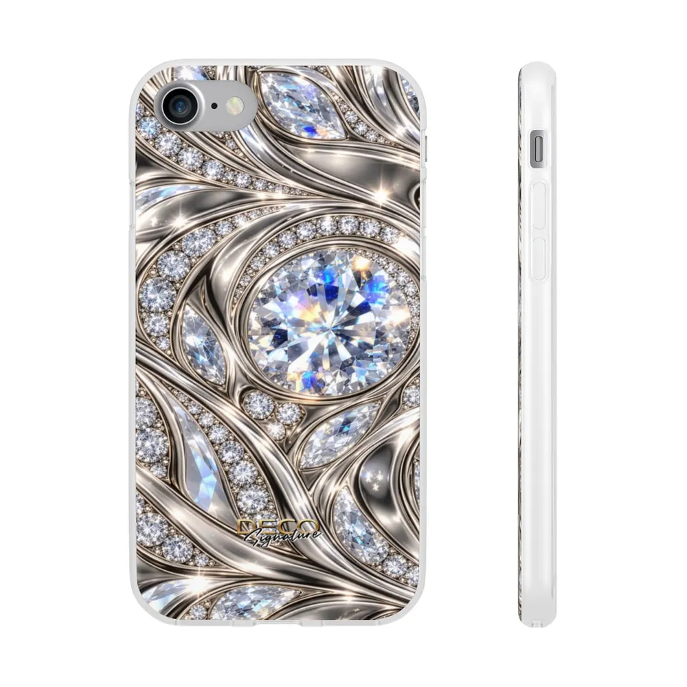 Luxury Platinum & Diamonds DECO Signature Phone Case