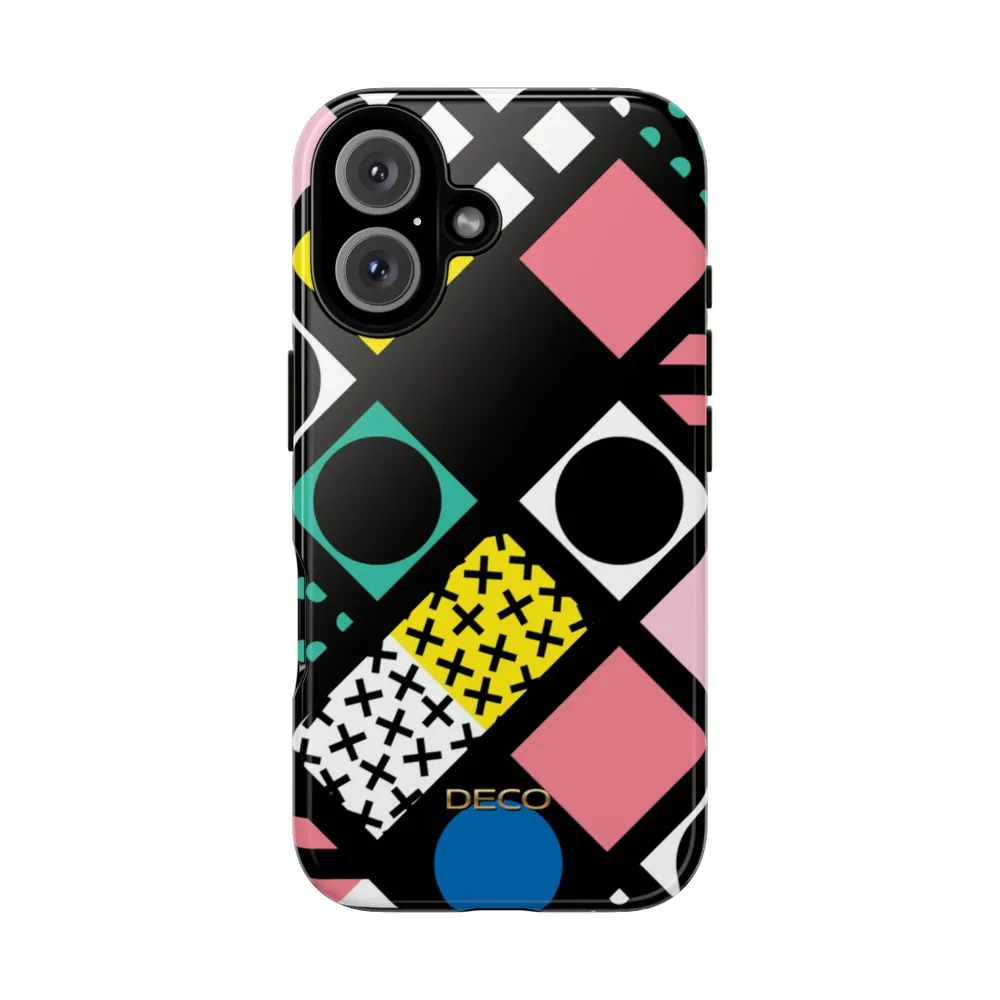 Pastel Geometric Blocks Tough Phone Case