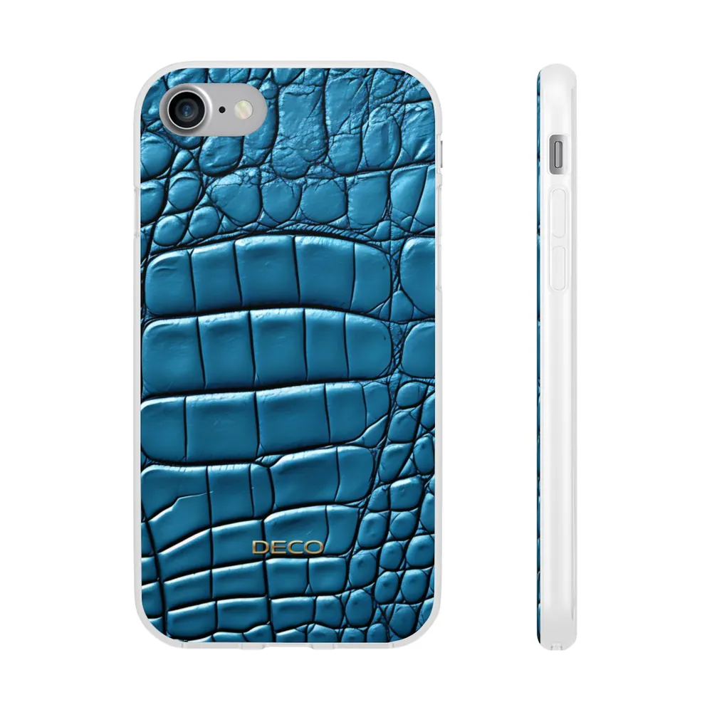 Aqua Alligator Skin Phone Case