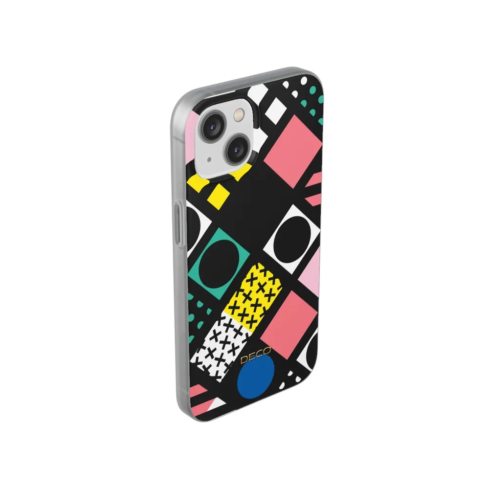 Pastel Geometric Blocks Phone Case
