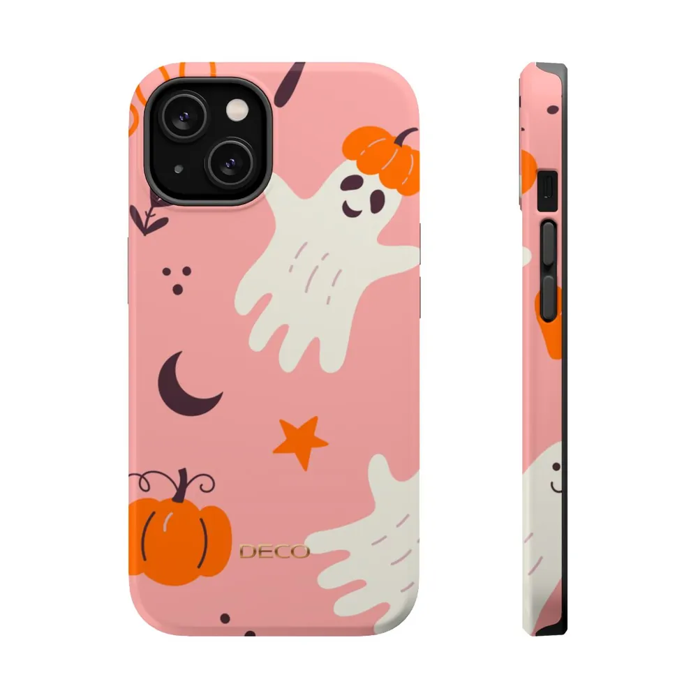 Pumpkin Ghosts Spooky Halloween MagSafe Impact-Resistant Phone Case
