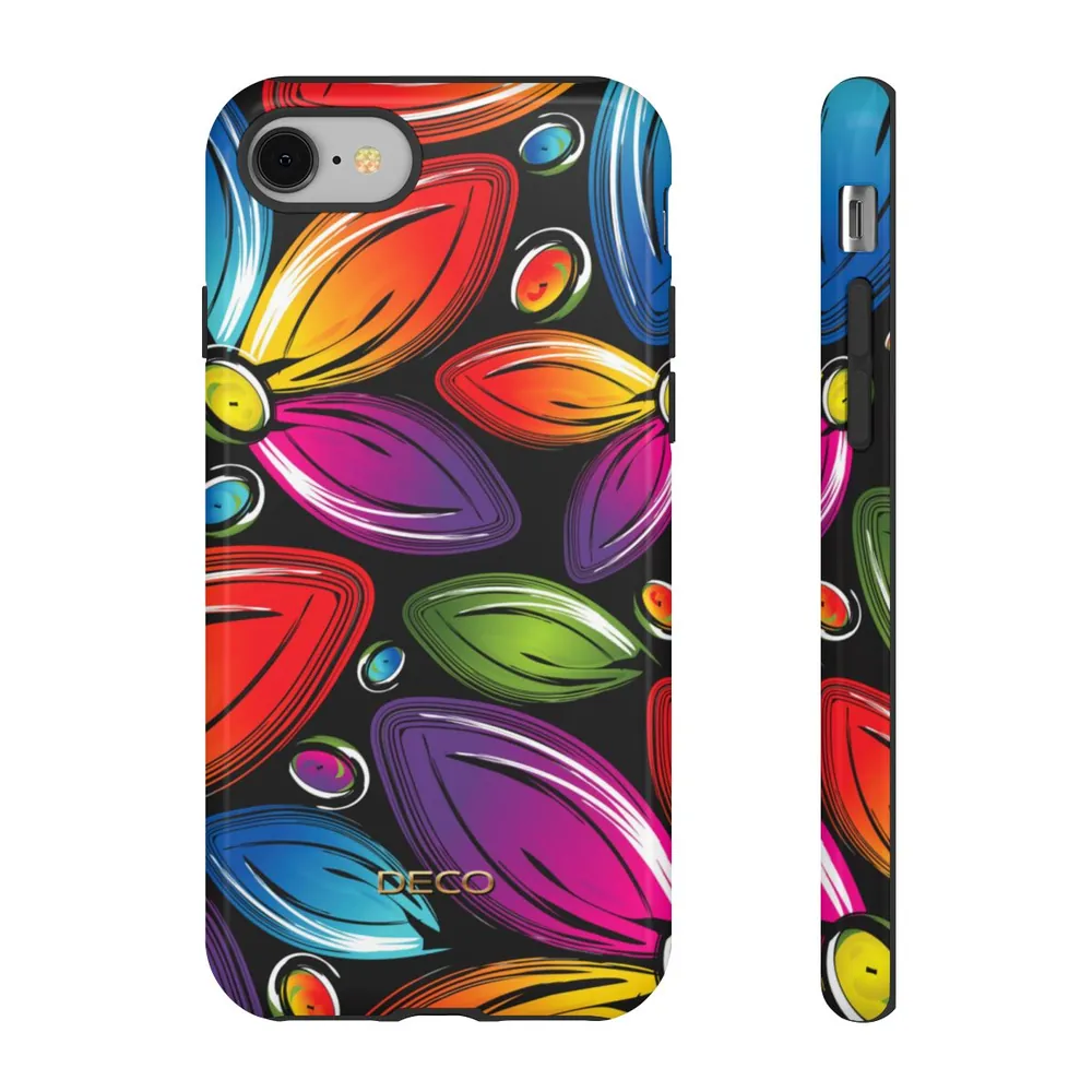 Rainbow Floral Tough Phone Case
