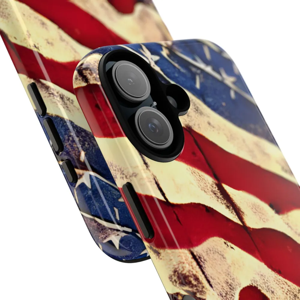 Rustic America Vintage Flag Tough Phone Case