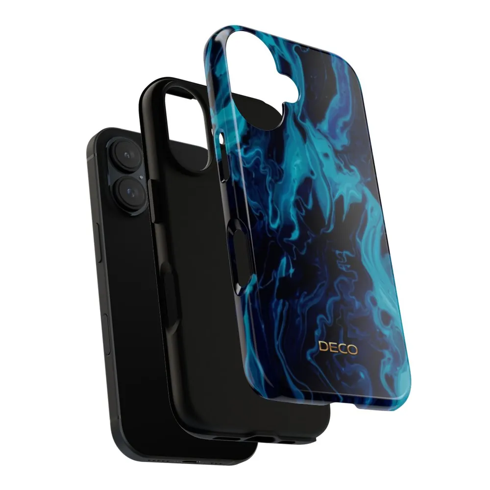 Shades of Blue Swirl Tough Phone Case
